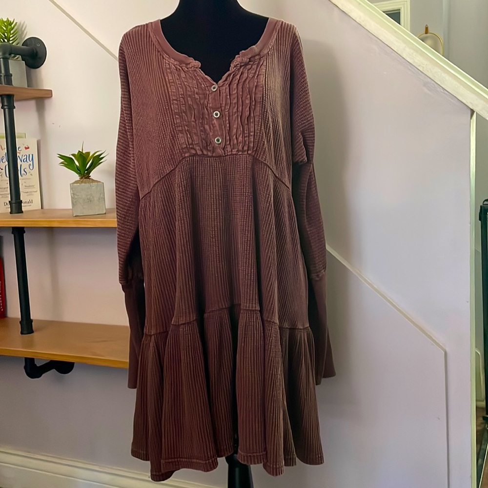 Free People waffle knit dress, size medium